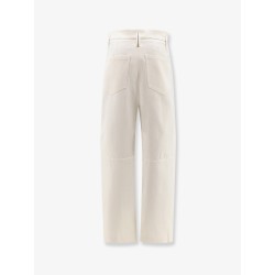 Baggy Wrinkled wool and cotton trousers