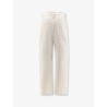 Baggy Wrinkled wool and cotton trousers