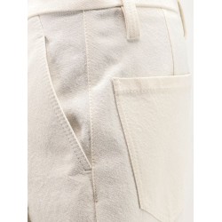 Baggy Wrinkled wool and cotton trousers