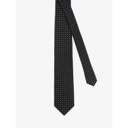 Silk tie with geometric pattern
