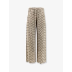 Gucci Primavera silk trousers with GG print