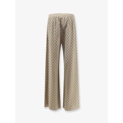 Gucci Primavera silk trousers with GG print