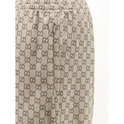 Gucci Primavera silk trousers with GG print