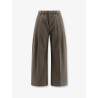 Cotton trousers with elastic and Monili detail