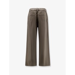 Cotton trousers with elastic and Monili detail