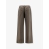 Cotton trousers with elastic and Monili detail