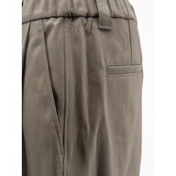 Cotton trousers with elastic and Monili detail
