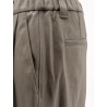 Cotton trousers with elastic and Monili detail