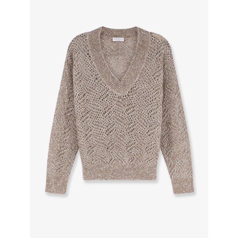 Mohair blend sweater with Dazzling pattern