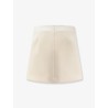 Wool crêpe skirt with Double G button