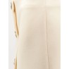 Wool crêpe skirt with Double G button