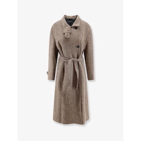 Herringbone coat with Monili detail