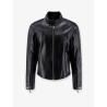 Leather bomber with Web details