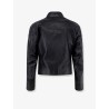 Leather bomber with Web details