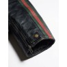 Leather bomber with Web details