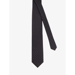Silk tie with geometric pattern