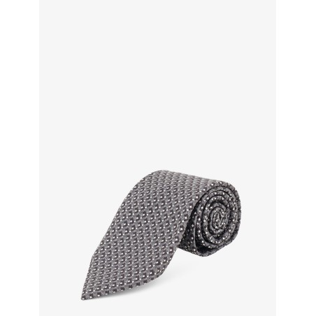 Silk tie with geometric pattern