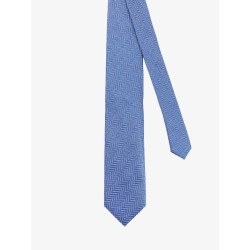 Silk tie with geometric pattern