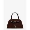 Romy Small suede satchel bag with shoulder strap