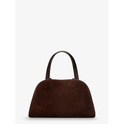Romy Small suede satchel bag with shoulder strap
