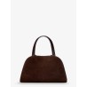 Romy Small suede satchel bag with shoulder strap