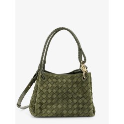 Parachute suede shoulder bag with Intrecciato motif