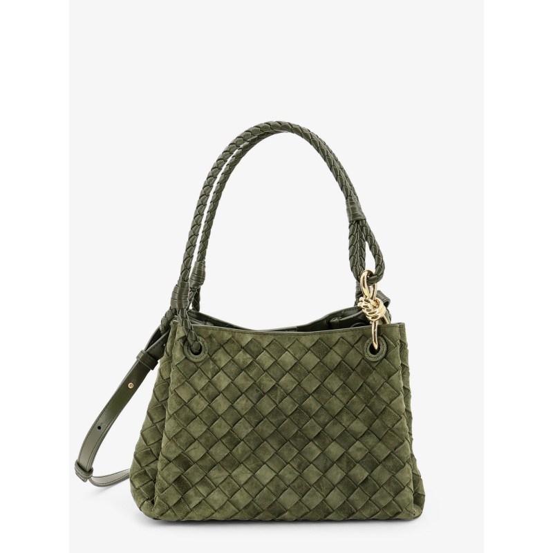 Parachute suede shoulder bag with Intrecciato motif