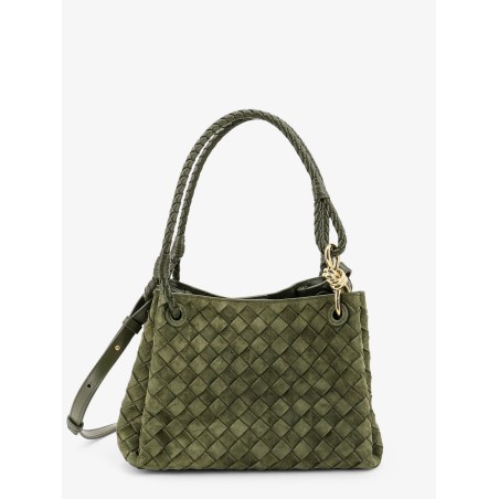 Parachute suede shoulder bag with Intrecciato motif