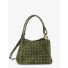 Parachute suede shoulder bag with Intrecciato motif
