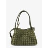 Parachute suede shoulder bag with Intrecciato motif