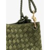 Parachute suede shoulder bag with Intrecciato motif