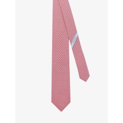Silk tie with Intreccio print