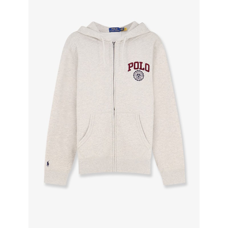 Cotton blend sweatshirt with hood