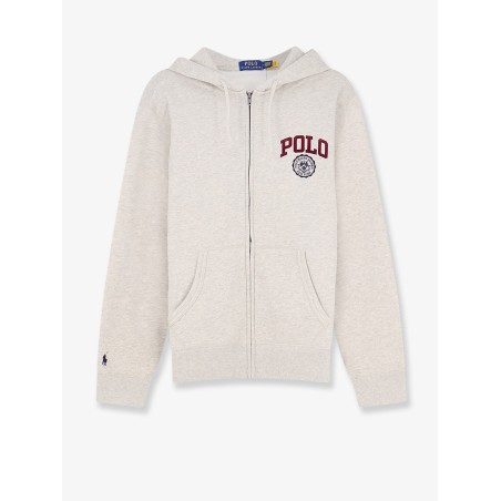 Cotton blend sweatshirt with hood