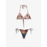 Aster nylon bikini with paisley print