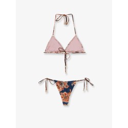 Aster nylon bikini with paisley print