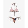 Aster nylon bikini with paisley print