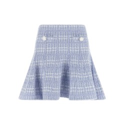 Check knit skirt