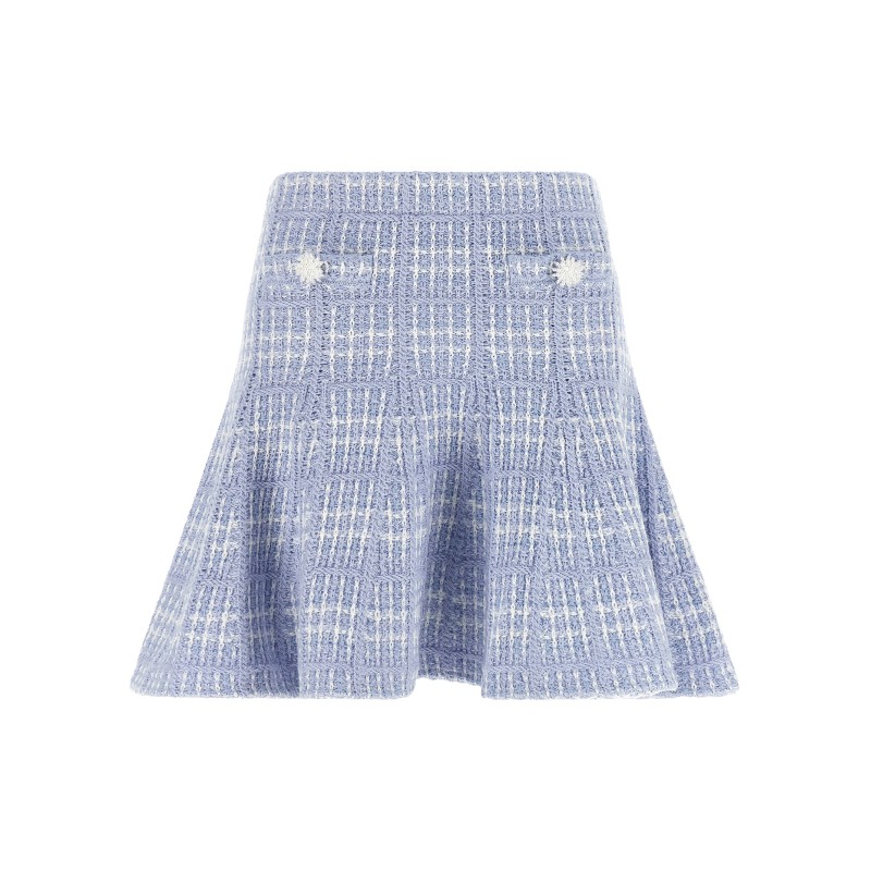 Check knit skirt