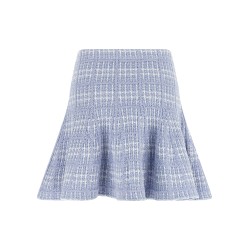 Check knit skirt