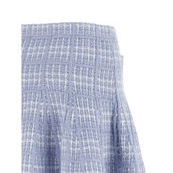 Check knit skirt