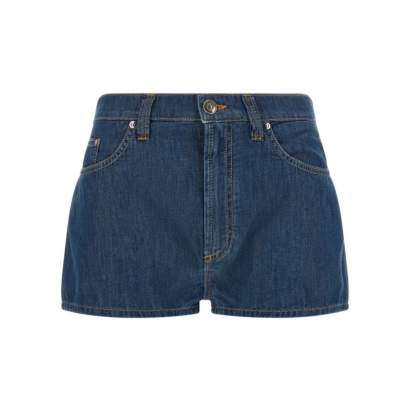 Chambray denim shorts