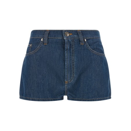 Chambray denim shorts
