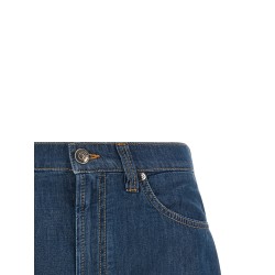 Chambray denim shorts