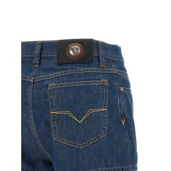 Chambray denim shorts