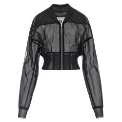 'Dracucollar cropped' bomber jacket