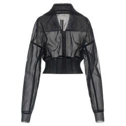 'Dracucollar cropped' bomber jacket