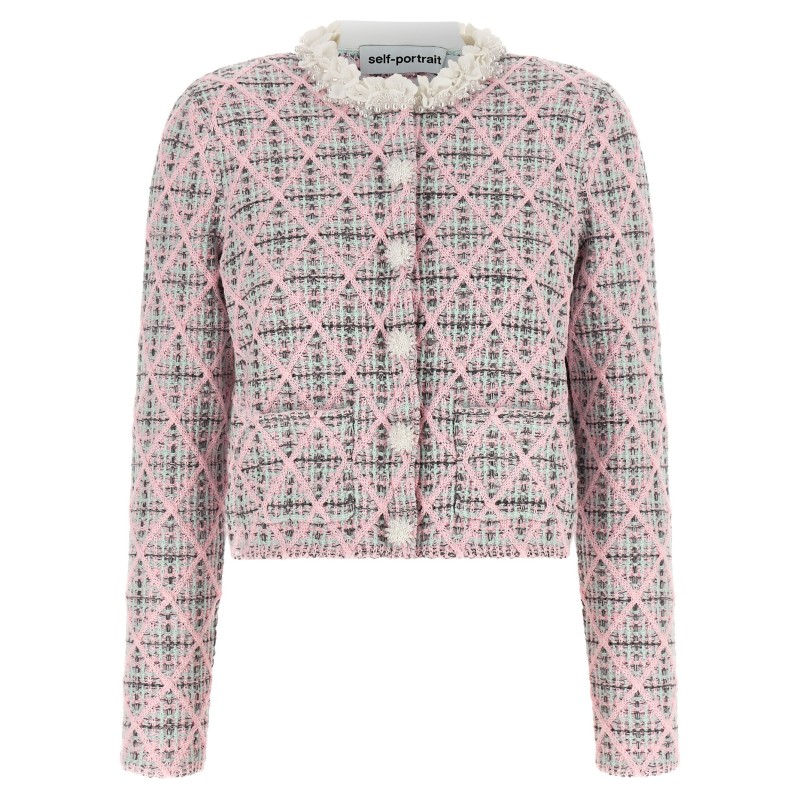 Floral collar cardigan