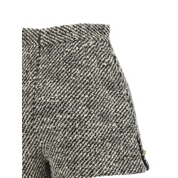 Bouclé wool shorts