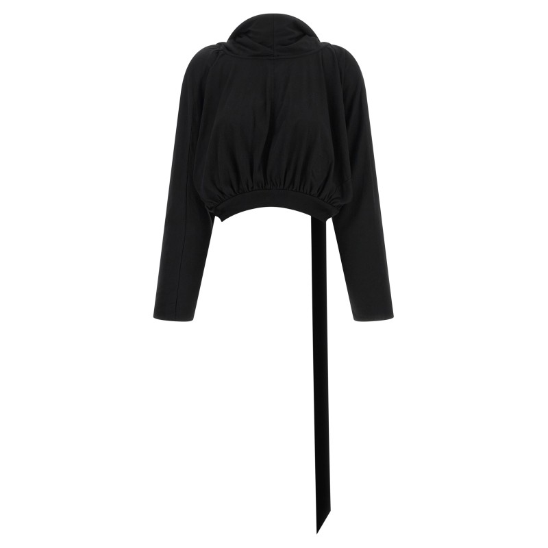 'Cropped Hooded Top' Long Sleeve Sweater